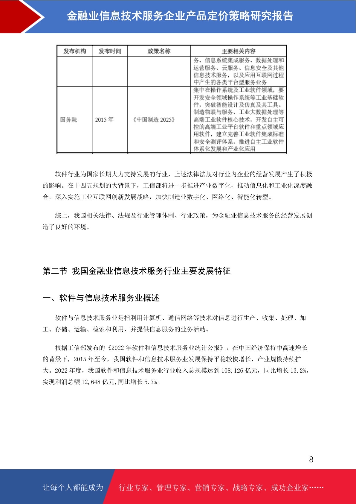 深化金融科技赋能 金融业信息技术服务企业的产品定价原则与策略研究